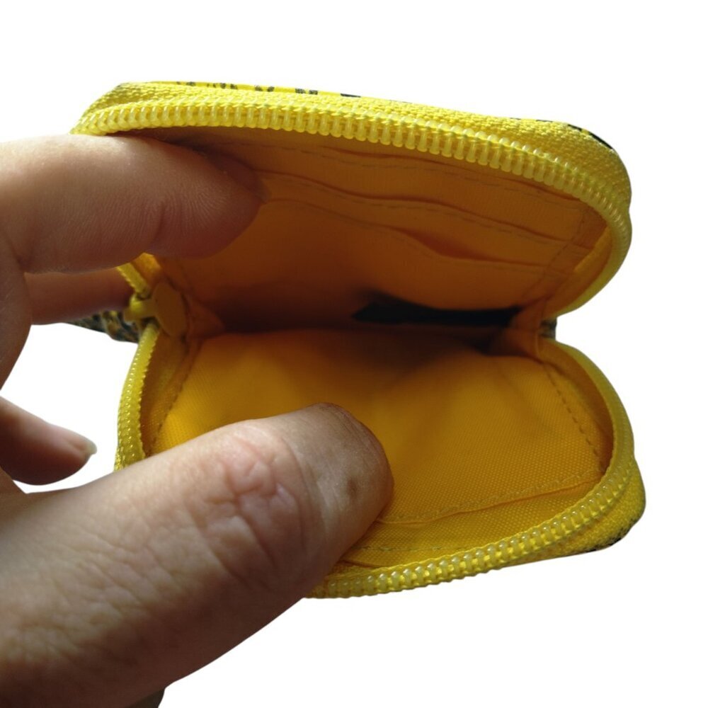 Kenneth Cole Reaction Yellow/Black Phone Case Wristlet Zip Up Pouch Logo - Picture 3 of 4